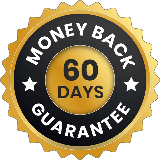 Jelly Tide 60 day money back guarantee badge
