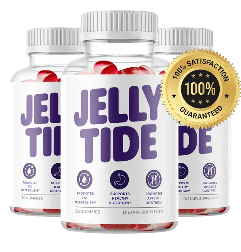 Jelly Tide weight loss gummies bottle — natural fat-burning supplement made in USA